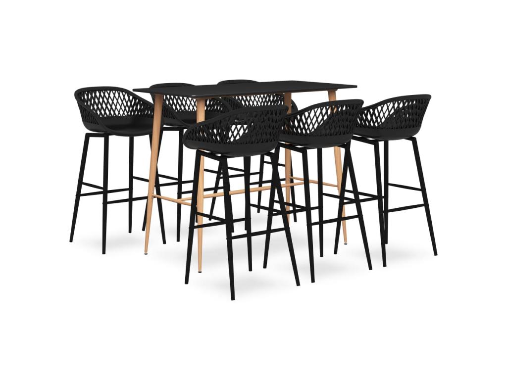 Ensemble de bar 7 pcs Noir 15 HBZH58075