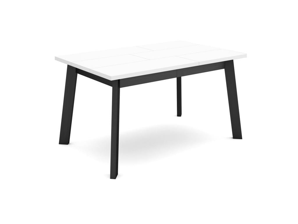 Table à manger 140 Pour 6 personnes Pieds en bois Blanc QSCR19426