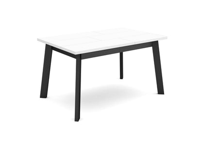 Table à manger 140 Pour 6 personnes Pieds en bois Blanc QSCR19426