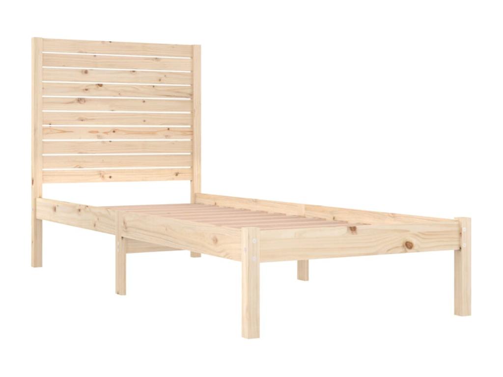 Cadre de lit sans matelas 90x190 cm bois massif ZFTM93897