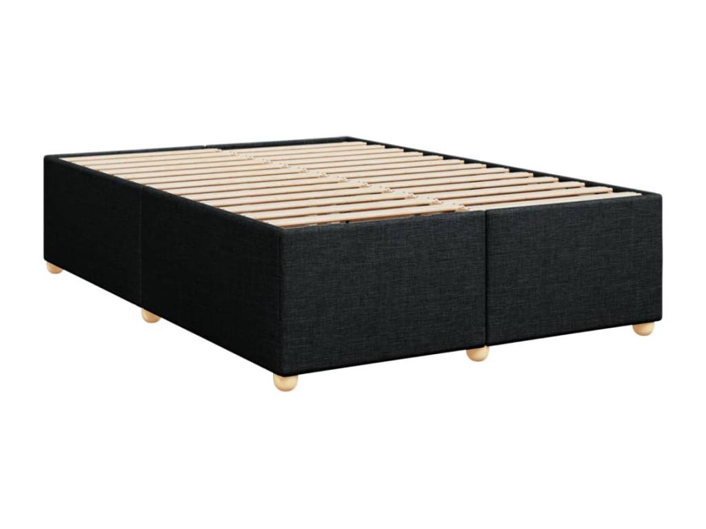 Cadre de lit sans matelas noir 140x190 cm tissu BHEH65487