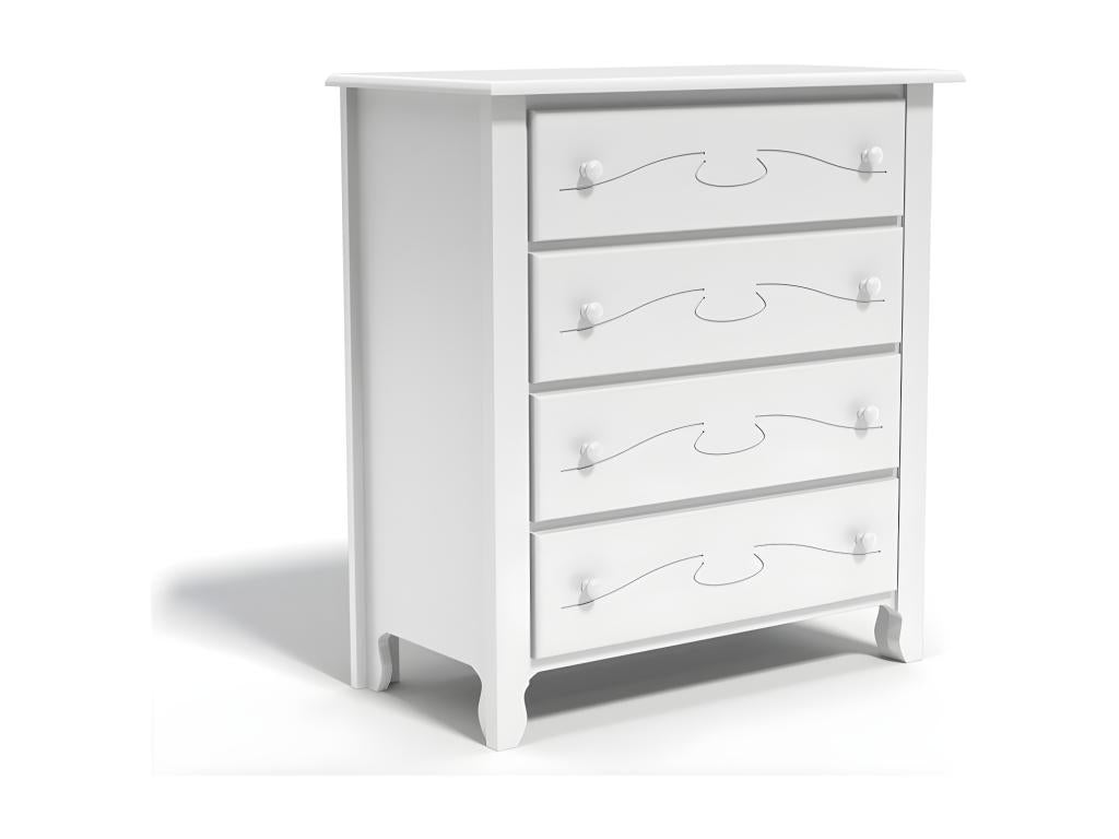 grande commode avec gravure Artigeo - blanc uni SLJO31034