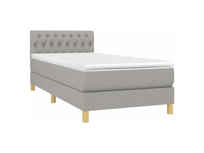 Sommier à Chezlova de lit matelas LED Gris clair 100x200 Tissu VIGZ27532