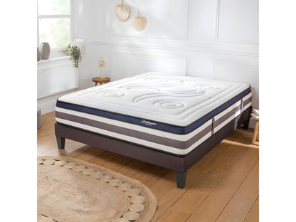 Ensemble Matelas Artigeo Mousse Accueil Mémoire Cocooning 30cm et sommier gris 140x200cm UGIG70552