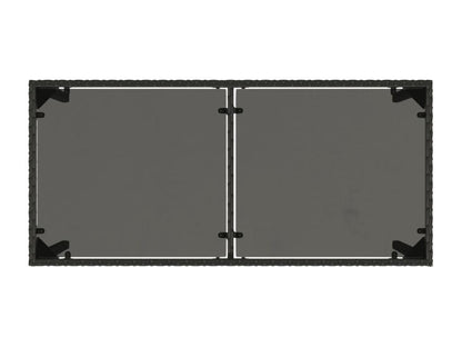Table de jardin dessus en verre noir 115x54x74cm résine tressée DYQY86160