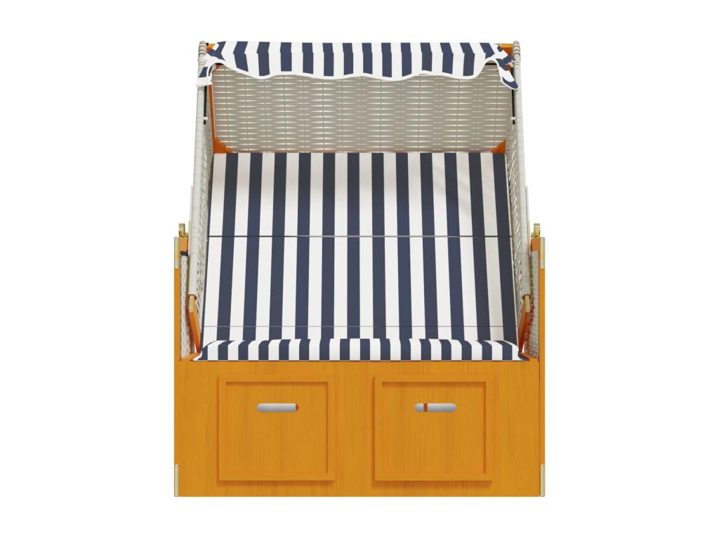 Strandkorb avec auvent résine résine blanche 115x55x133 cm 02 0012166 COQR16014