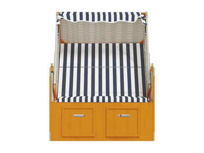 Strandkorb avec auvent résine résine blanche 115x55x133 cm 02 0012166 COQR16014