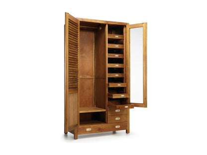 Armoire en bois massif de Chezlova 2 portes 3 tiroirs Sotchy 105cm PHIU23965