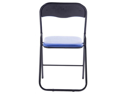 Lot de 2 chaise pliante - Plastique / Métal - Bleu / Noir - Artigeo TPUL57679