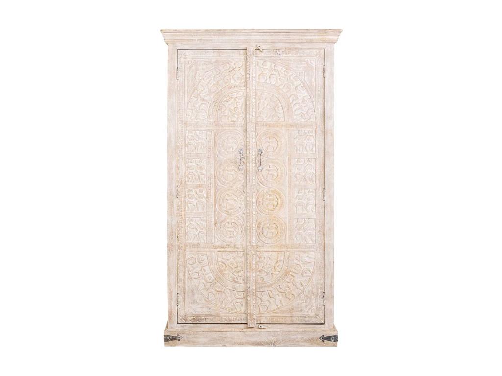 Armoire en bois finition artisanale 100x40x180h cm XOJU30653