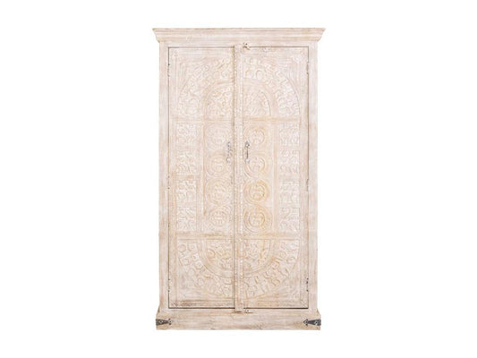 Armoire en bois finition artisanale 100x40x180h cm XOJU30653