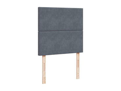 Sommier à Artigeo de lit et matelas Gris foncé 90x200 cm Velours VTSA00562