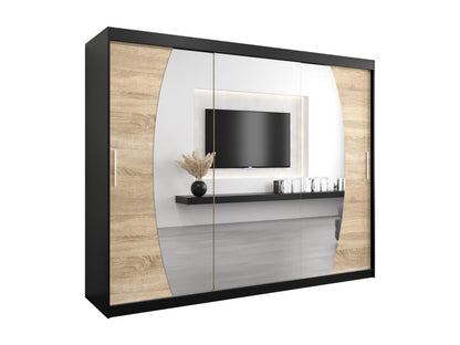 Armoire Artigeo À Portes Coulissantes 200/250/62 3 Portes Noir/Artigeo EVRO90387