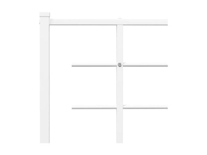 Cadre de lit métal avec tête de lit/pied de lit blanc 100x190cm QYDB80810