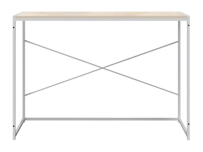 Bureau d'ordinateur Blanc et chêne 110x60x70 cm Aggloméré PCSA27154