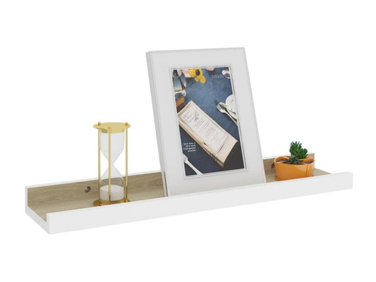 Étagères murales 2 pcs Blanc et chêne Chezlova 40x9x3 BDXY64503