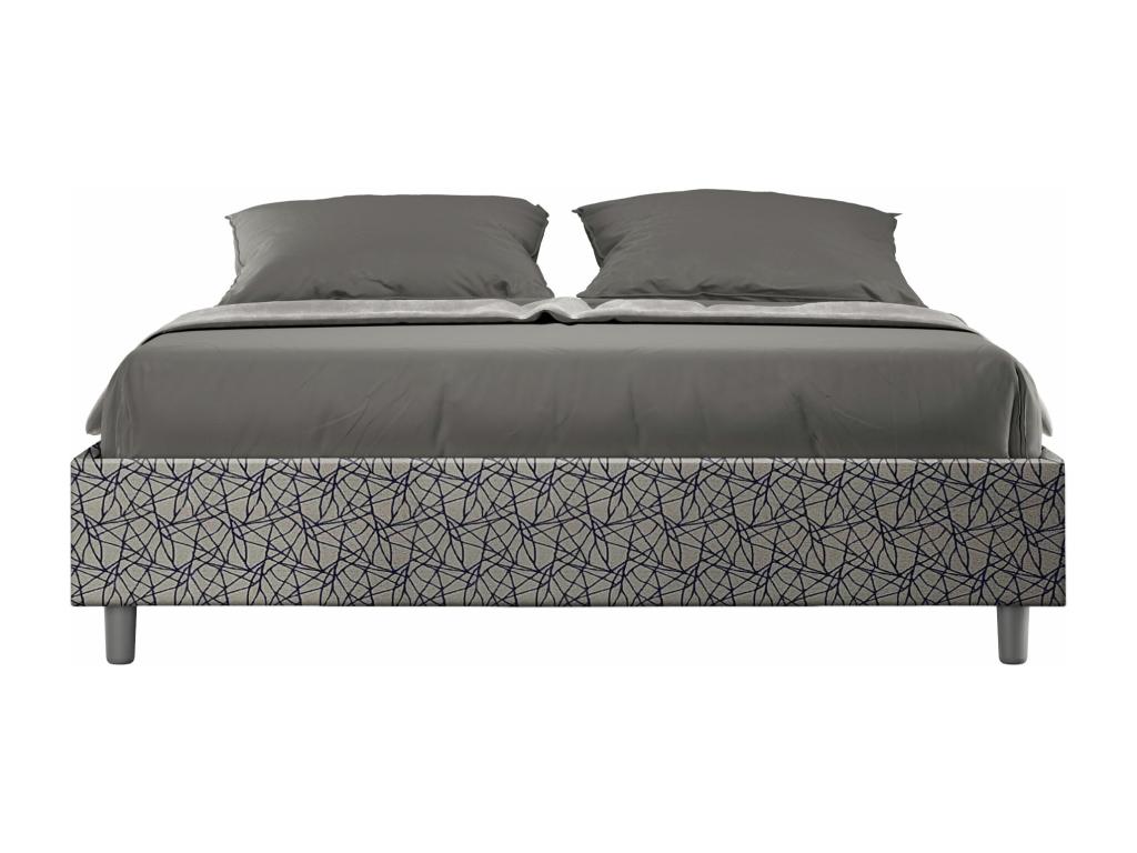 Lit sans sommier rembourré 160x190 tissu Chezlova 09 bleu Chezlova TEDE18323