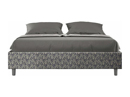 Lit sans sommier rembourré 160x190 tissu Chezlova 09 bleu Chezlova TEDE18323