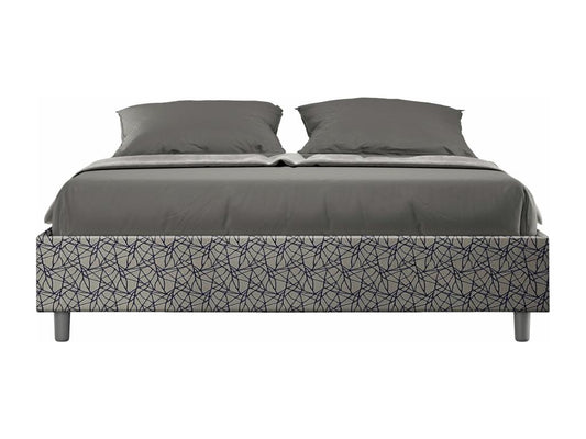 Lit sans sommier rembourré 160x190 tissu Chezlova 09 bleu Chezlova TEDE18323