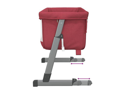 Lit pour bébé avec matelas Rouge Tissu de lin CVPD90051