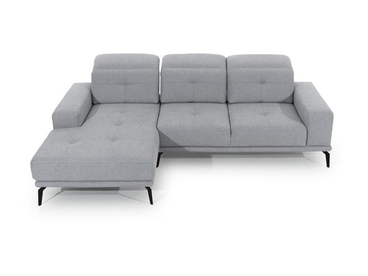 Canapé d'angle gauche 5 places tissu jaune Torpille 265cm EIXJ41988