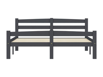 Cadre de lit Gris foncé Bois de pin massif 120x200 cm OHWQ67836