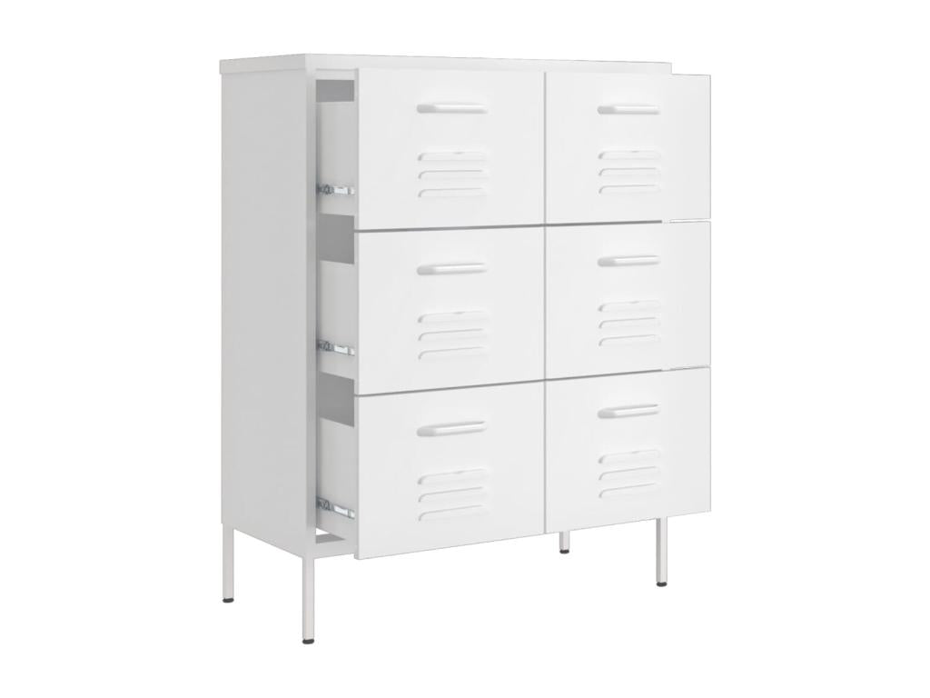 Armoire à tiroirs Blanc 80x35x101.5 cm Acier DAVH98605