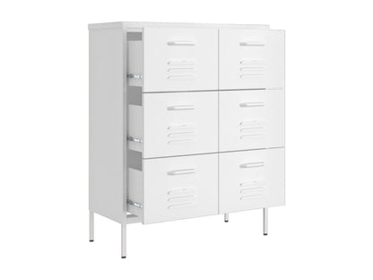 Armoire à tiroirs Blanc 80x35x101.5 cm Acier DAVH98605