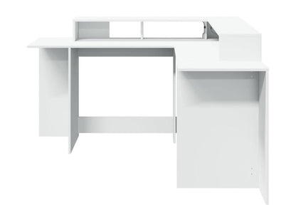 Bureau table poste de bois blanche 152x152x91 cm 02 0023407 YWQR08881