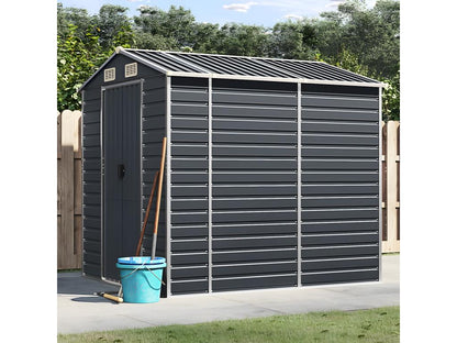 Abri de jardin anthracite 191x215x198 acier galvanisé SJIZ65374