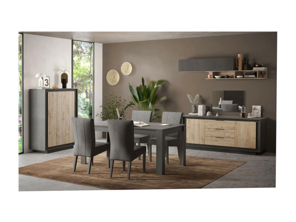 Table de repas à allonge Pierre de lave - Artigeo GCHZ59475