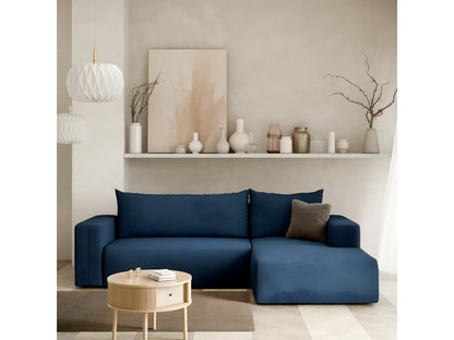 Canapé d'angle convertible droite 3 places coffre Artigeo Bleu DQLL31709