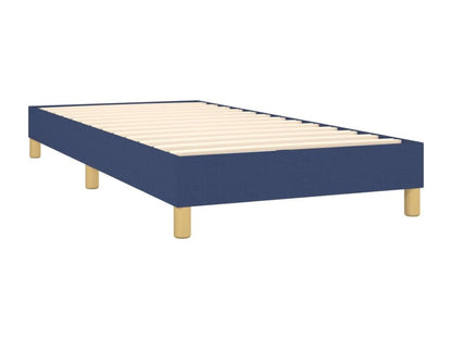 Sommier tapissier avec matelas et LED Bleu 90x200 cm Tissu YHMI57420