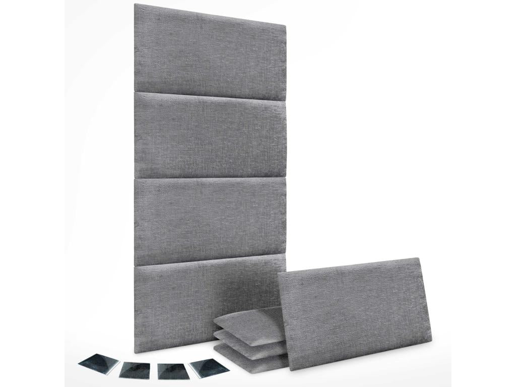 Artigeo Lot de 8 panneaux muraux acoustiques auto-adhésifs en laine écologique protection absorbante contre les chocs Gris 50x30 cm x8 SVCI12498