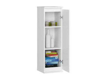 Vitrine armoire Cosymeub W30 Blanche 30 cm 1 porte façade Blanche 3 étagères 30x30x99 cm XKHD32826