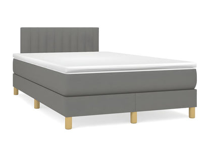 Sommier à Artigeo de lit avec matelas gris foncé 120x190cm tissu HOMA43391