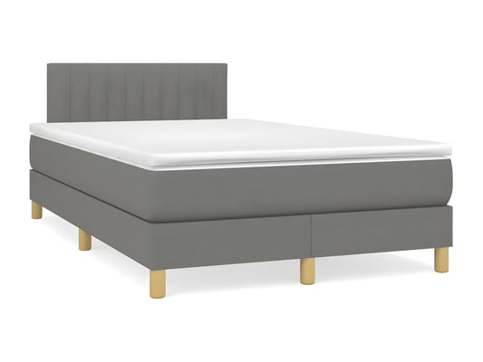Sommier à Artigeo de lit avec matelas gris foncé 120x190cm tissu HOMA43391