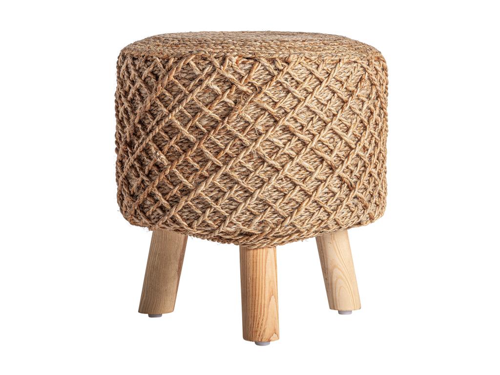 Repose- pied en Artigeo marron 43x43x45 cm XUEM22091