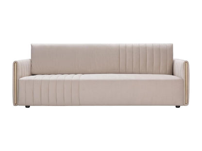 Canapé 3 places en velours Artigeo - Beige QMSK00563