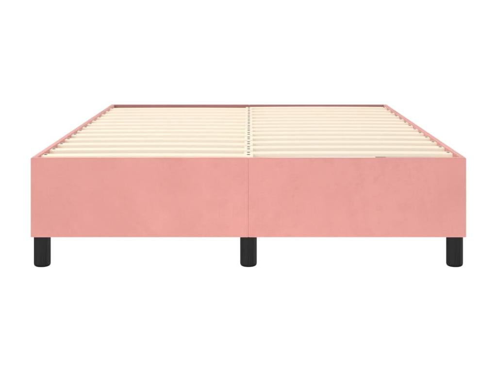 Cadre de lit sans matelas rose 140x190 cm velours ZZXD70310