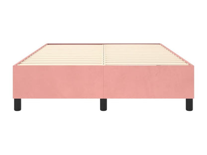 Cadre de lit sans matelas rose 140x190 cm velours ZZXD70310