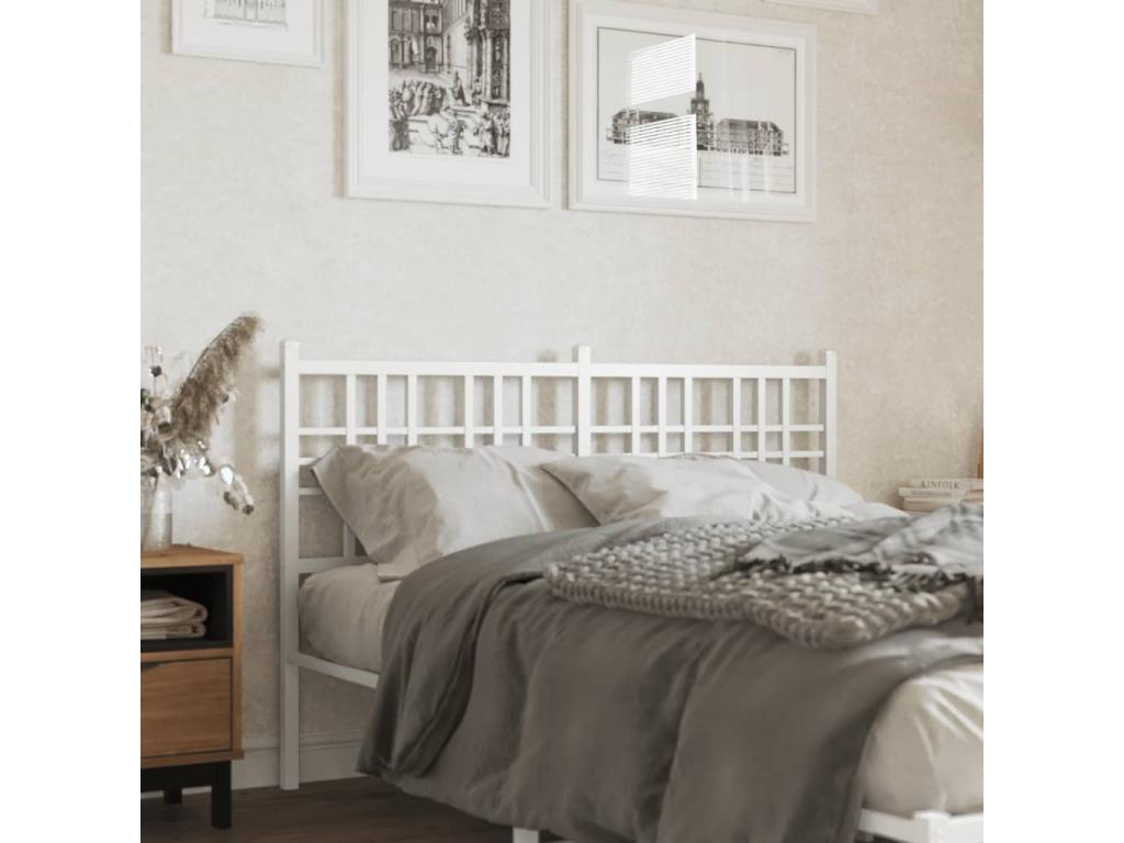 Tête de lit métal blanc 120 cm UITU54279