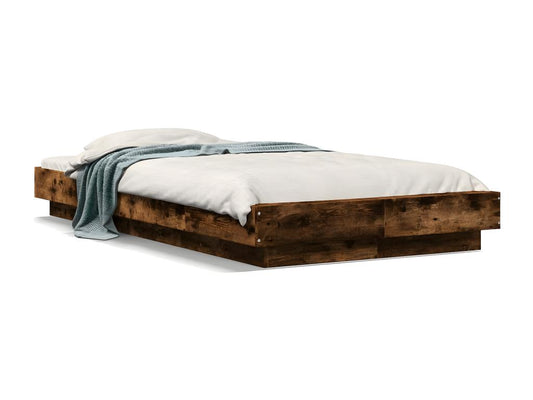 Cadre de lit sans matelas chêne fumé 75x190 cm DWCX91383