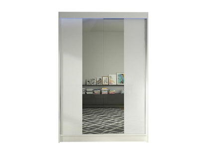 Armoire Chezlova 148 Blanc 200x120x58cm Portes d'armoire Glissement WKXQ99752