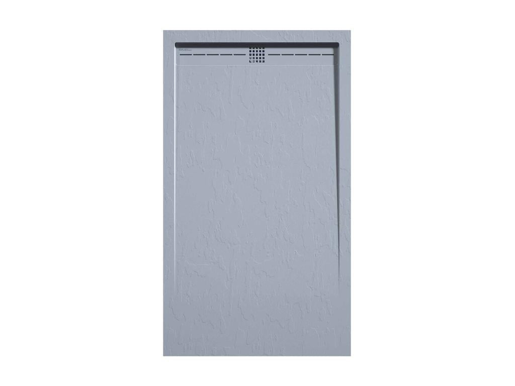 Receveur de douche Gris finition Ardoise Chezlova CACH grille de couleur - 180x70 cm TDDX72488