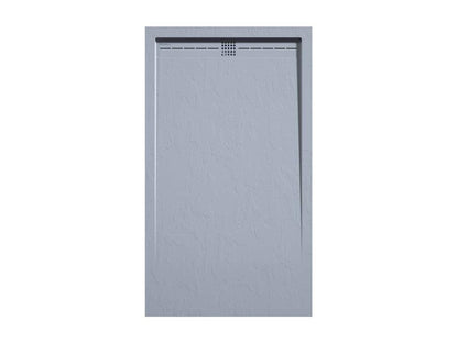 Receveur de douche Gris finition Ardoise Chezlova CACH grille de couleur - 180x70 cm TDDX72488