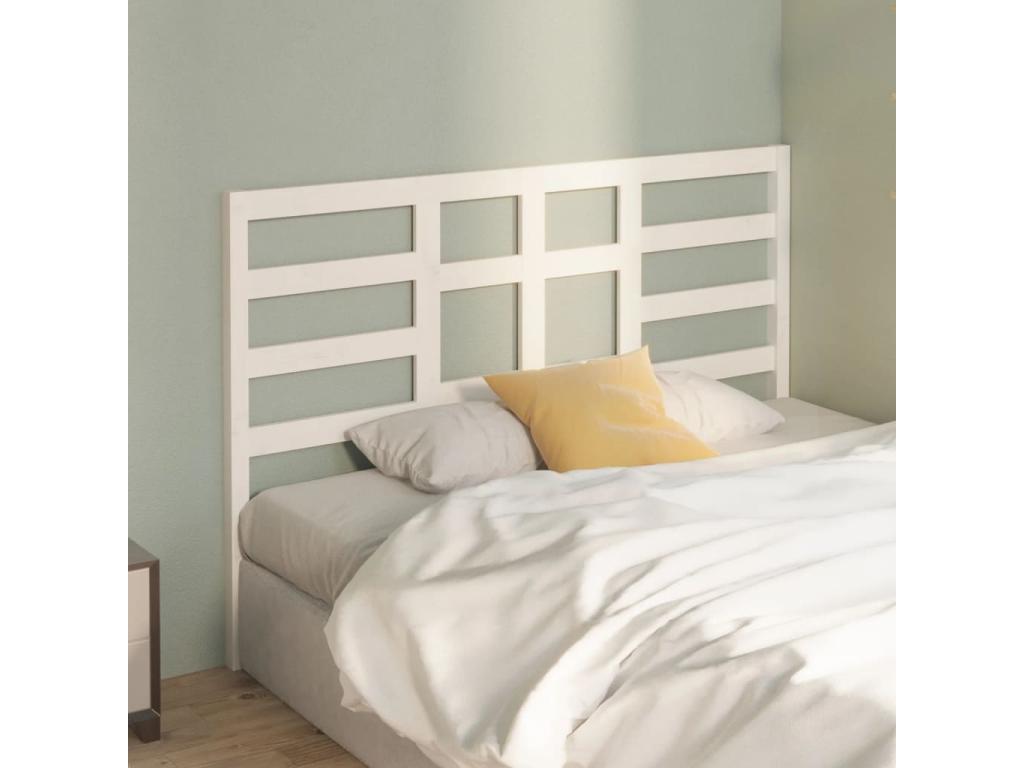 Tête de lit Blanc 166x4x104 cm Bois massif de pin CGII88705