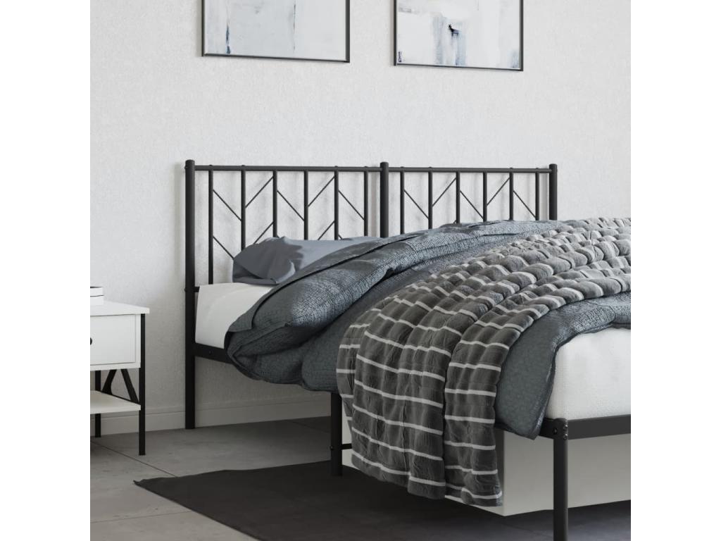 Tête de lit métal noir 150cm HQUY81831
