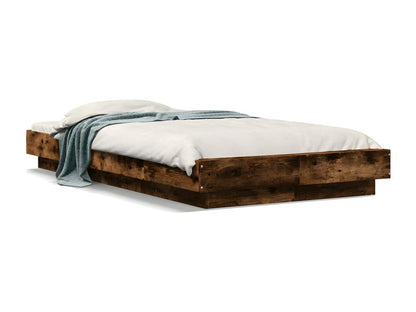 Cadre de lit sans matelas chêne fumé 75x190 cm DWCX91383