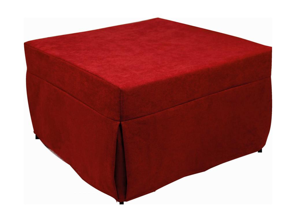 Pouf Artigeo Fauteuil polyvalent Chaise sac Pouf repose-pieds Made in Italy 78x78 h45 cm Rouge WPUH91338